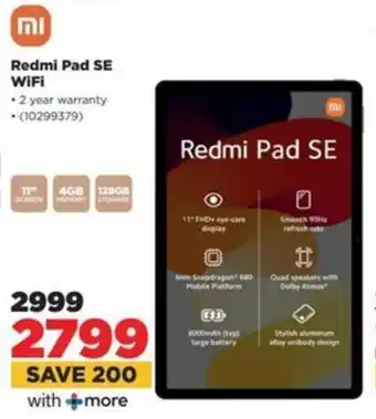 HiFi Corp Redmi Pad SE WiFi offer