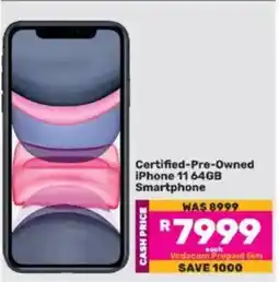 Game Certified-Pre-Owned iPhone 11 64GB Smartphone offer