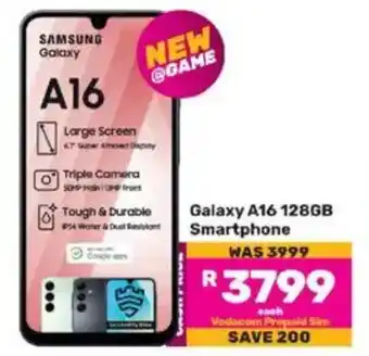 Game SAMSUNG Galaxy A16 128GB Smartphone offer