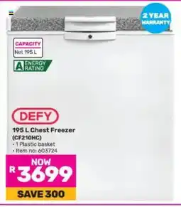 Game DEFY Chest Freezer (CF210HC) offer