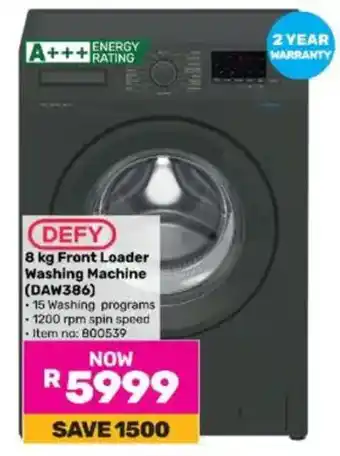 Game DEFY Front Loader Washing Machine (DAW386) offer