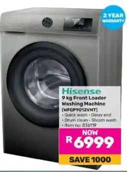 Game Hisense Front Loader Washing Machine (WFQP9012VMT) offer