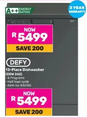 Game DEFY 13-Place Dishwasher (DDW 242) offer