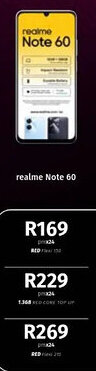 Vodacom Realme Note 60 offer