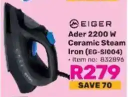 Game EIGER Ader 2200 W Ceramic Steam Iron (EG-S1004) offer