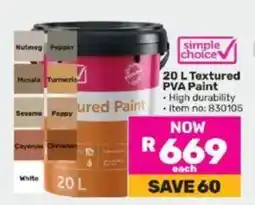 Game Simple Choice Textured PVA Paint offer