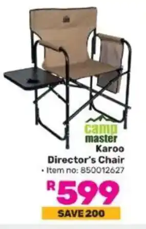 Game Camp Master Karoo Director's Chair offer