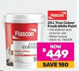 Game Plascon True Colour Fresh White Paint offer