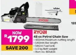 Game RYOBI 45 cc Petrol Chain Saw offer