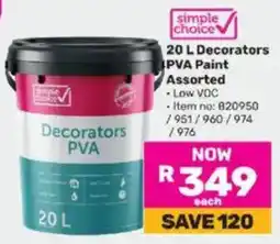 Game Simple Choice Decorators PVA Paint Assorted offer