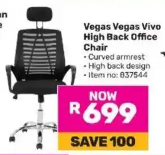 Game Vegas Vegas Vivo High Back Office Chair offer