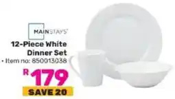 Game MAINSTAYS White Dinner Set offer