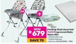 Game Feeding Chair Assorted PLUS Fragranced Baby Wipes offer