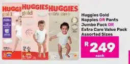 Game Huggies Gold Nappies OR Pants Extra Care Value Pack Assorted Sizes offer