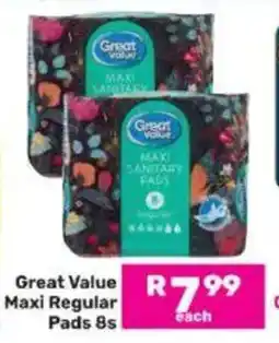 Game Great Value Maxi Regular Pads offer