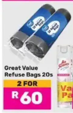 Game Great Value Refuse Bags offer