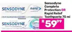 Game Sensodyne Complete Protection OR Rapid Relief Toothpaste offer