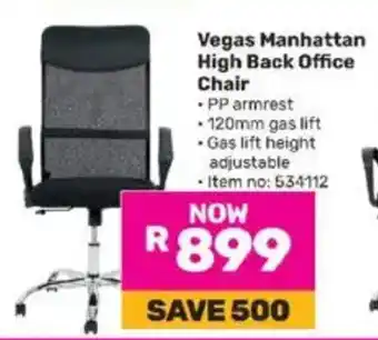 Game Vegas Manhattan High Back Office offer