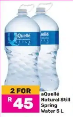 Game aQuellé Natural Still Spring Water offer