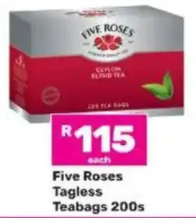 Game Five Roses Tagless Teabags offer