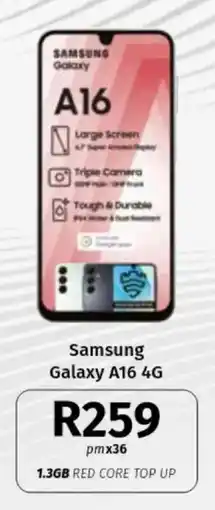 Vodacom Samsung Galaxy A16 4G offer