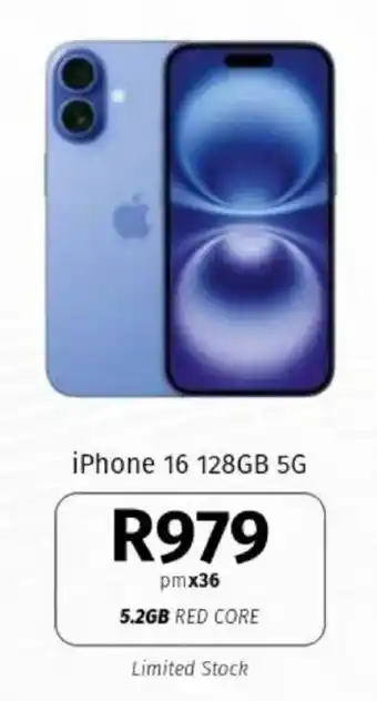 Vodacom iPhone 16 128GB 5G offer