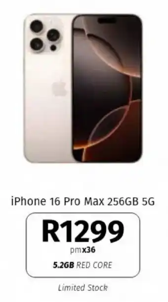 Vodacom iPhone 16 Pro Max 256GB 5G offer