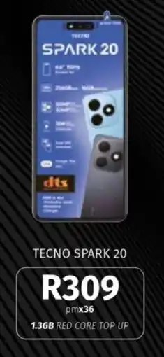 Vodacom TECNO SPARK 20 offer