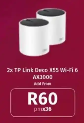 Vodacom TP Link Deco X55 Wi-Fi 6 AX3000 offer