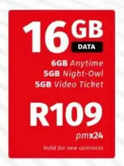 Vodacom 16GB Data offer