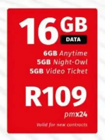 Vodacom 16GB Data offer