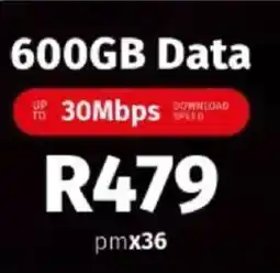 Vodacom 600GB Data offer