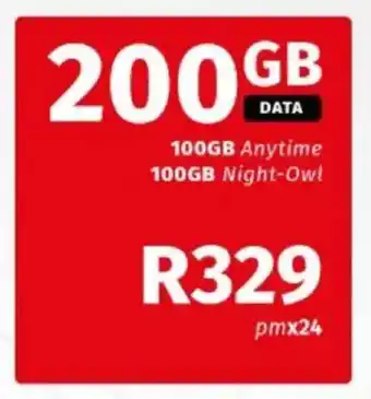 Vodacom 200GB Data offer