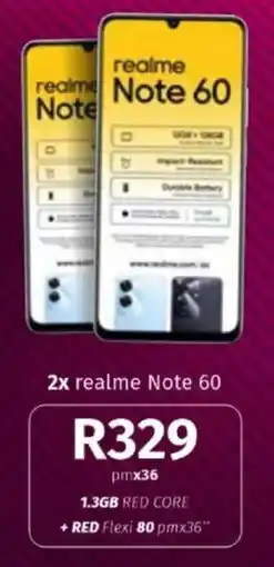 Vodacom Realme Note 60 offer