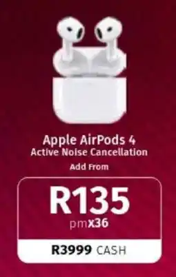 Vodacom Apple AirPods 4 Active Noise Cancellation offer