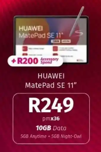 Vodacom HUAWEI MatePad SE 11" offer