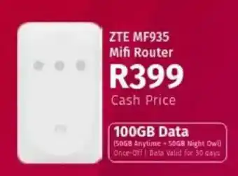 Vodacom ZTE MF935 Mifi Router offer