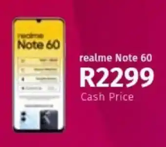 Vodacom Realme Note 60 offer