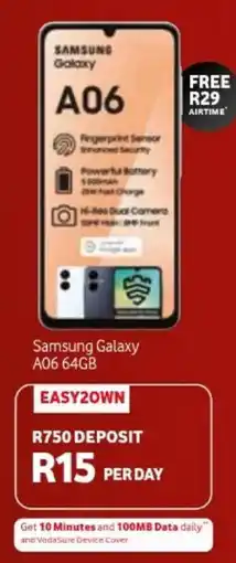 Vodacom SAMSUNG Galaxy A06 64GB offer