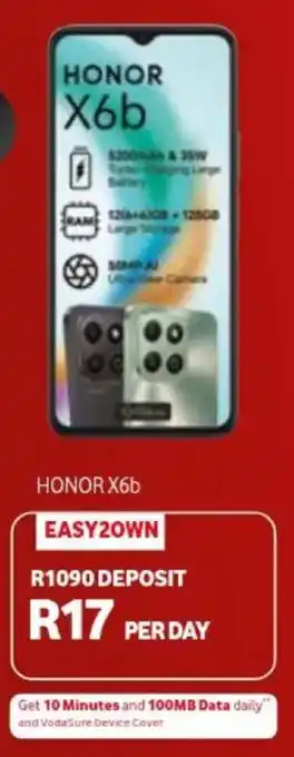 Vodacom HONOR X6b offer