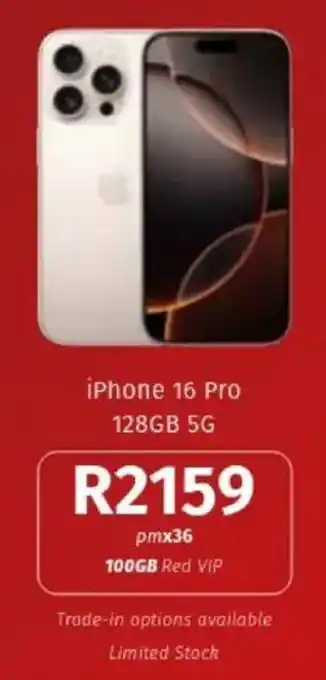 Vodacom iPhone 16 Pro 128GB 5G offer