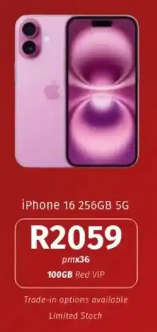 Vodacom iPhone 16 256GB 5G offer