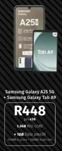 Vodacom Samsung Galaxy A25 5G + Samsung Galaxy Tab A9 offer