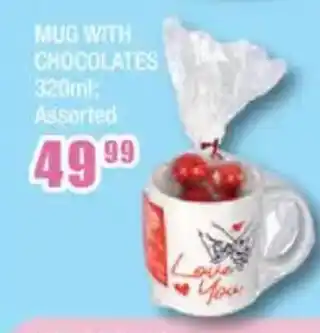 The Crazy Store Mug with chocolates assorted offer