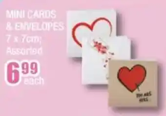 The Crazy Store Mini cards & envelopes assorted offer