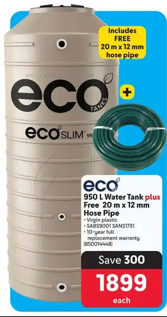 Makro Eco Water Tank plus Free Hose Pipe offer