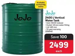 Makro JoJo Vertical Water Tank offer