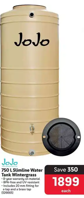 Makro JoJo Slimline Water Tank Wintergrass offer