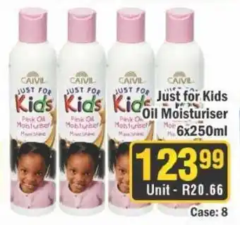 J&E Cash and Carry Just for Kids Oil Moisturiser offer