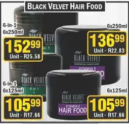 J&E Cash and Carry Black velvet hair food offer